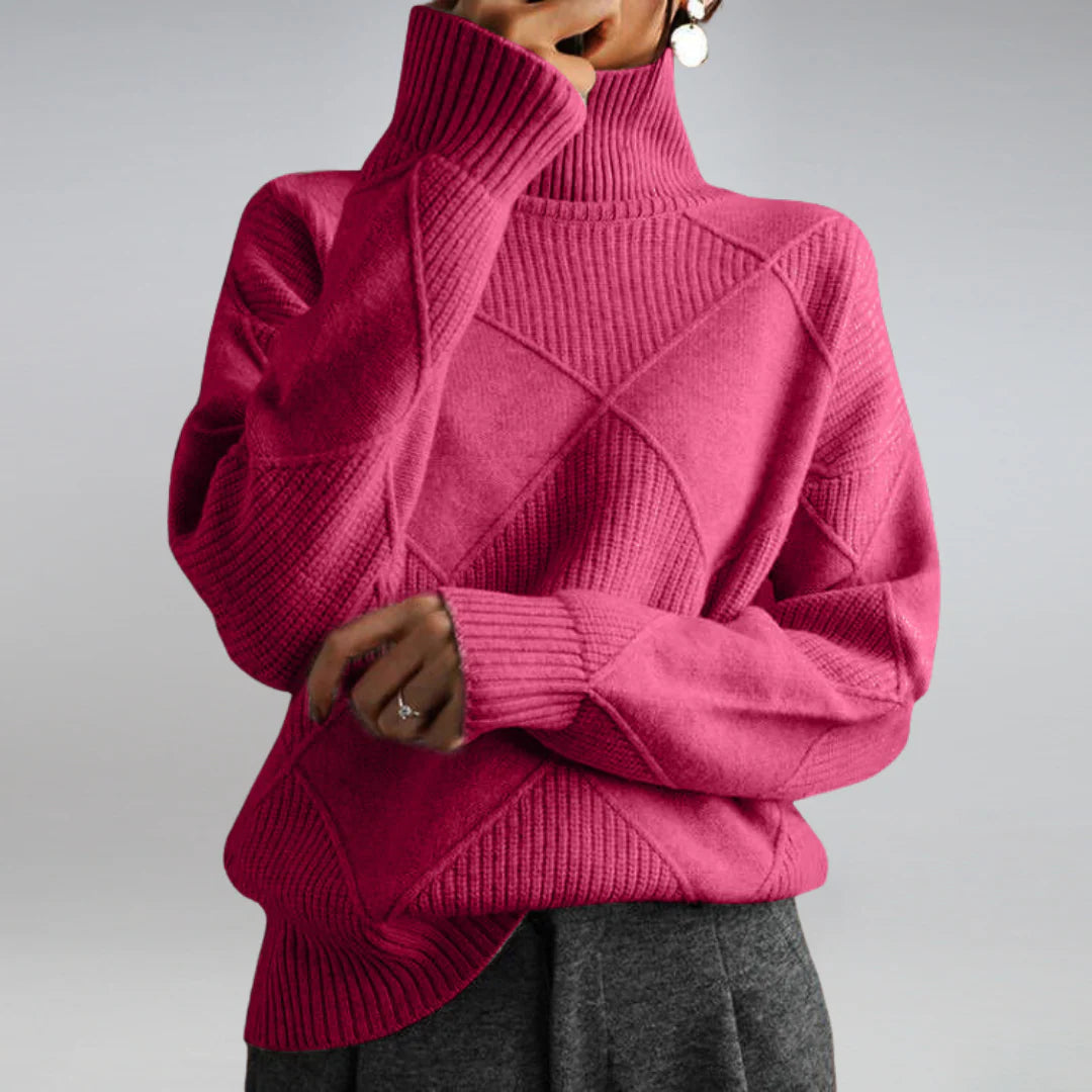 Women’s Turtleneck Sweater – Soft-Feel Knit with Classic Charm