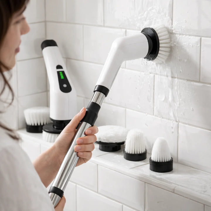 Cordless Cleaning Brush with Adjustable Heads