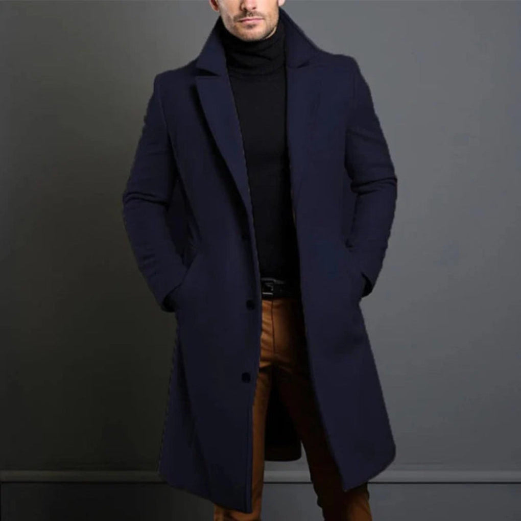Men’s Wool-like-Blend Coat – Modern Elegance for Cool Seasons