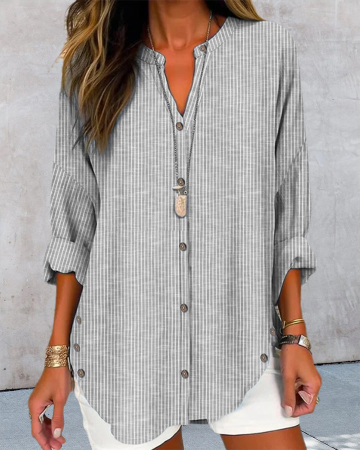 Trendy Top with Striped Print and Stylish Fit