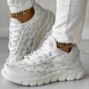 Women’s Breathable Star Pattern Lace Up Sneakers