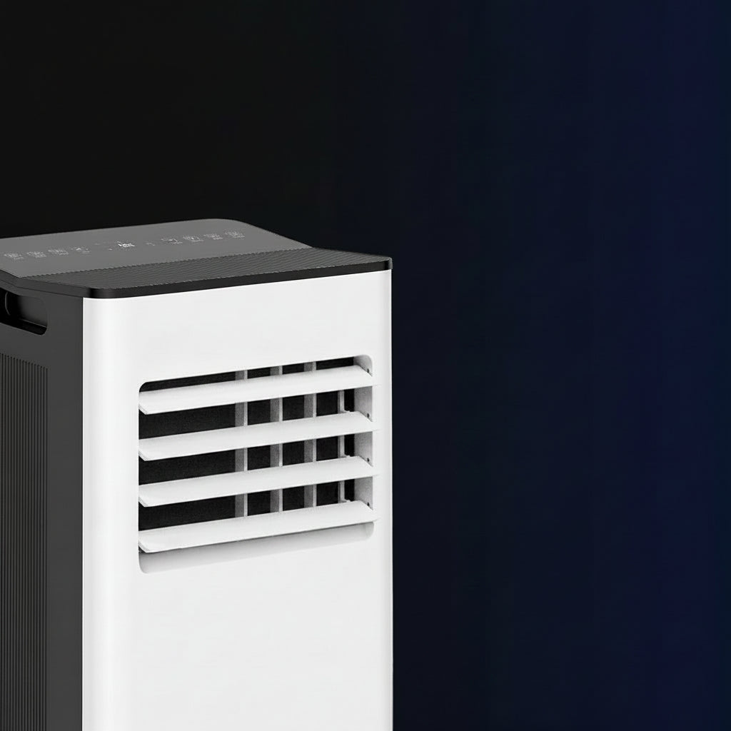 Mobiele Airconditioner KIMO – 9000 BTU, Wit/Zwart