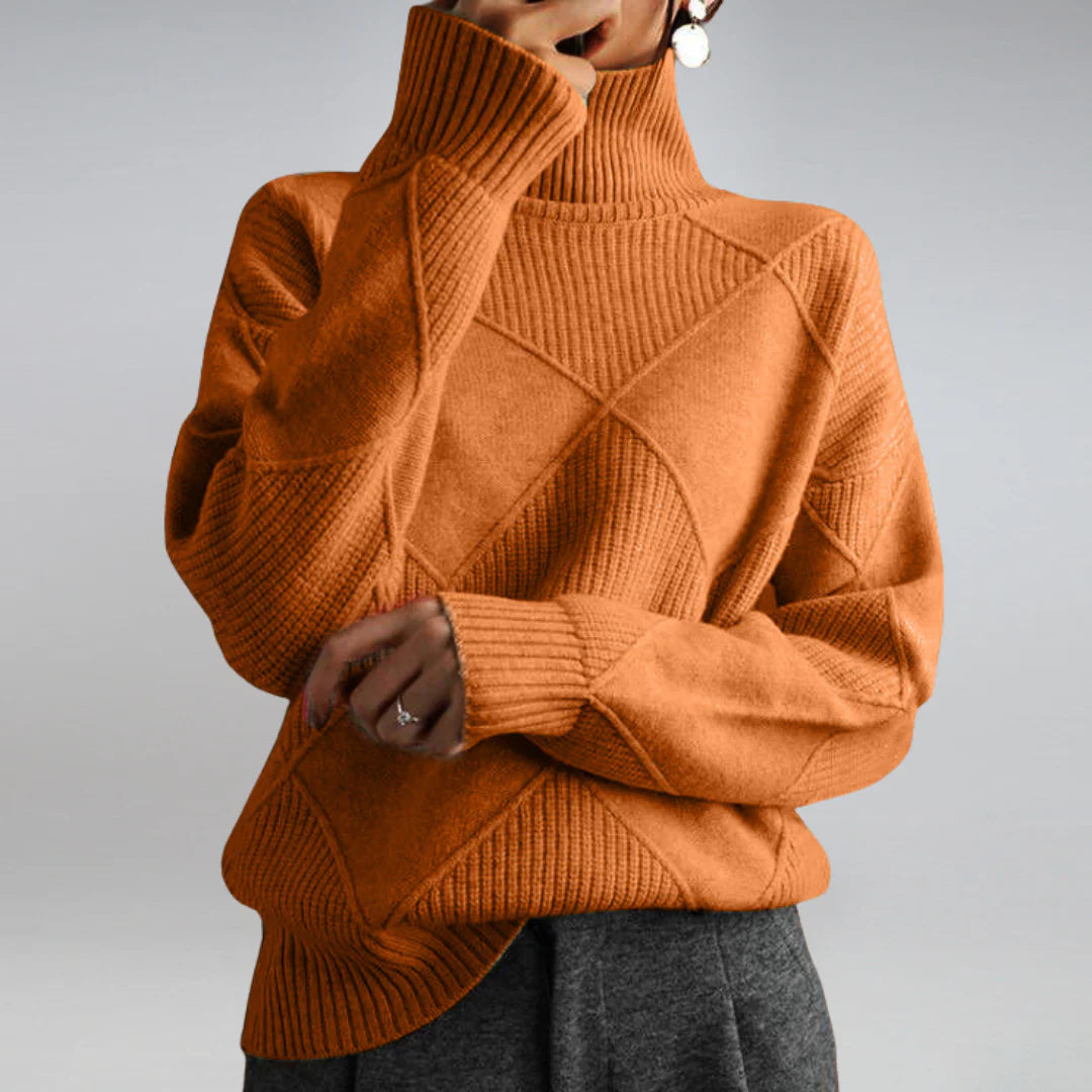 Women’s Turtleneck Sweater – Soft-Feel Knit with Classic Charm
