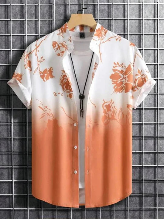 3D Flower Print Hawaiian Shirt Vibrant Style for Laid-Back Days