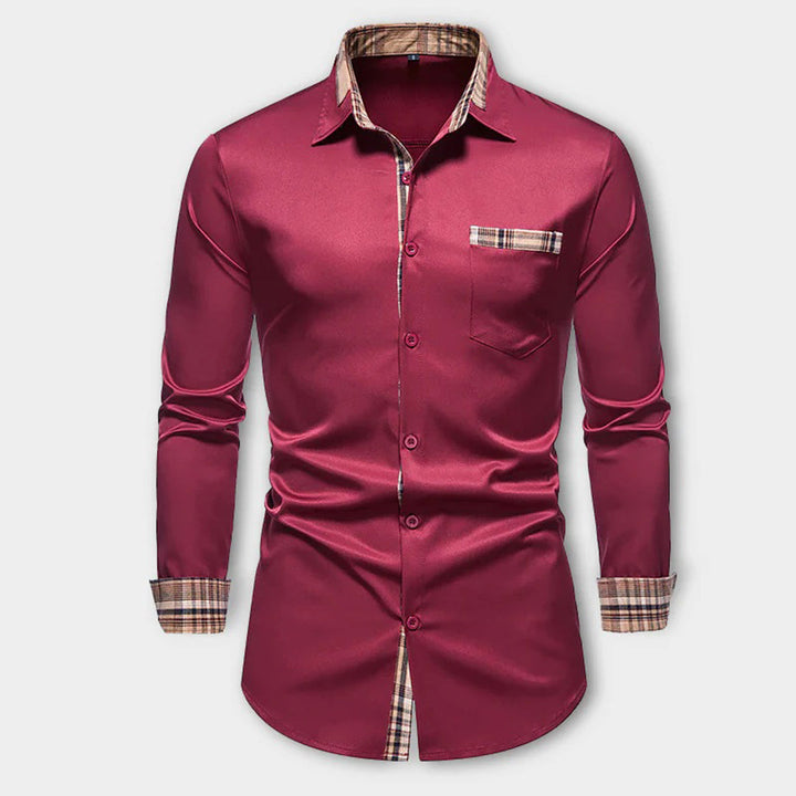 Refined Plaid Detail Shirt
