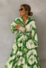 Women’s Maxi Dress with Long Sleeves and  V Neck