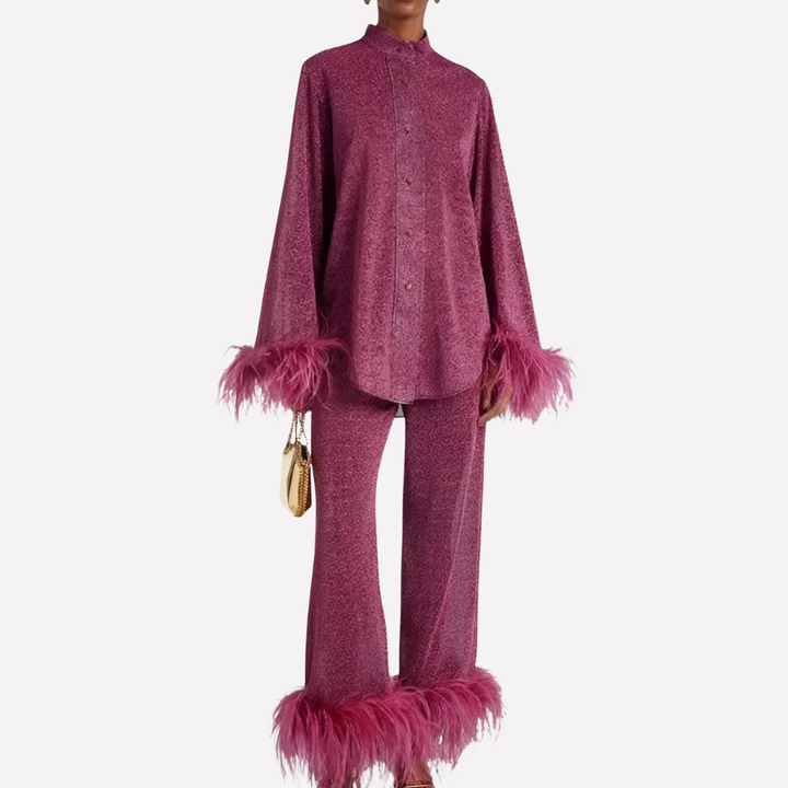 Opulent Feather Loungewear