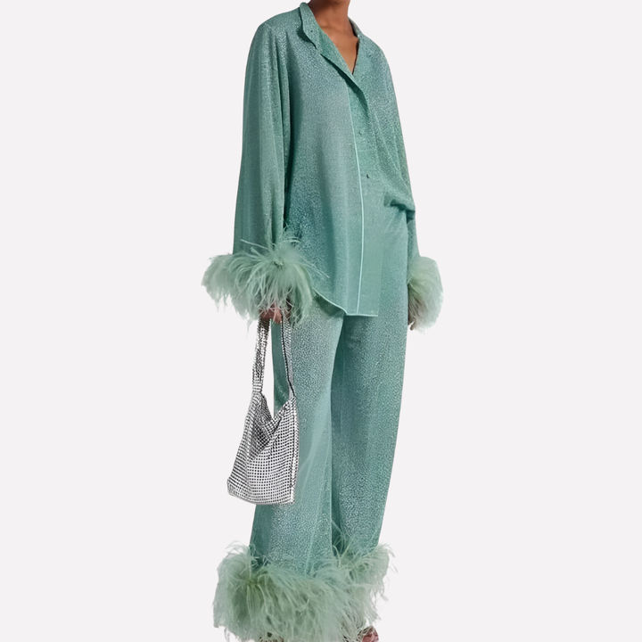 Opulent Feather Loungewear