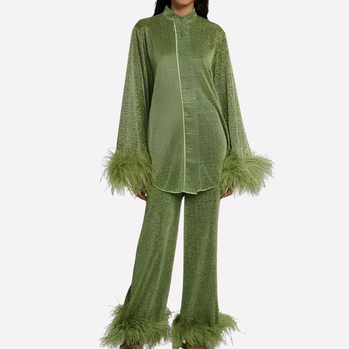 Opulent Feather Loungewear