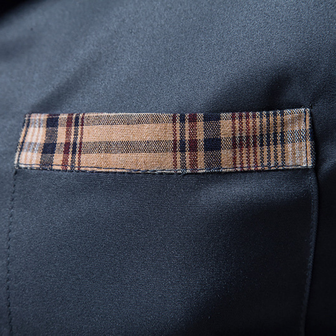 Refined Plaid Detail Shirt