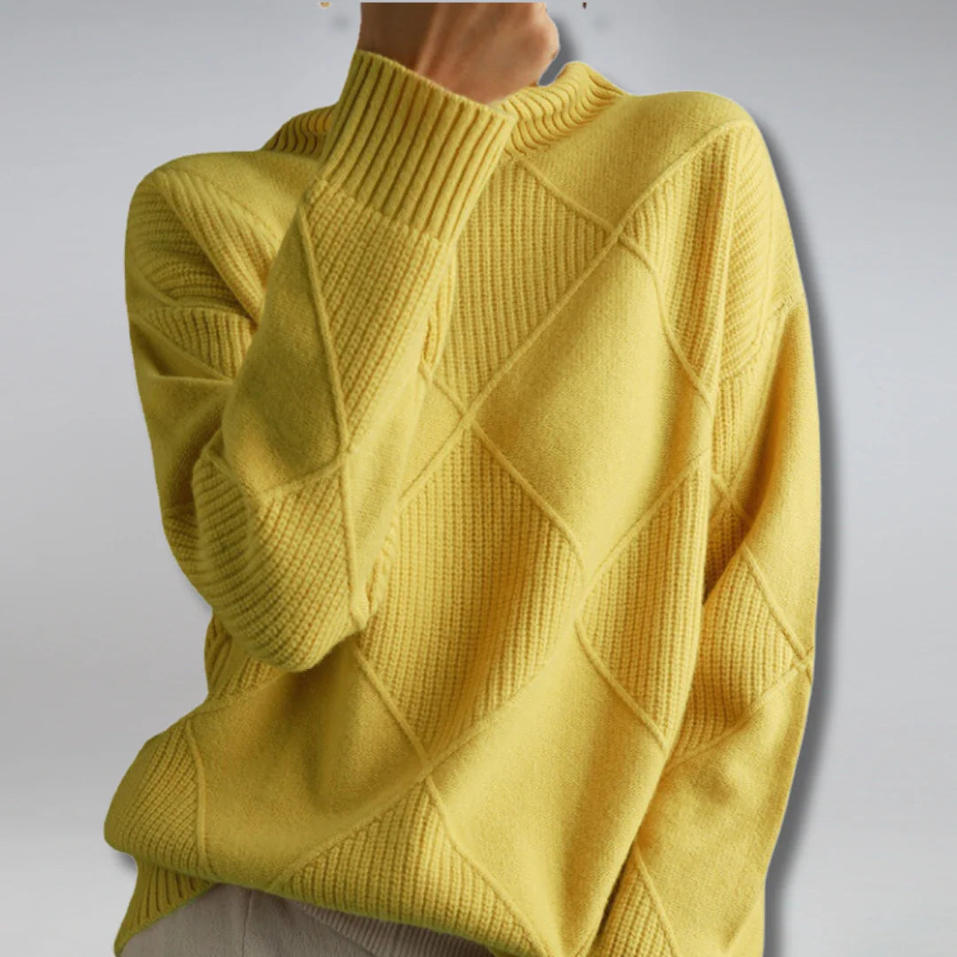 Classic Wool-like Turtleneck Sweater Warmth with Sophisticated Style