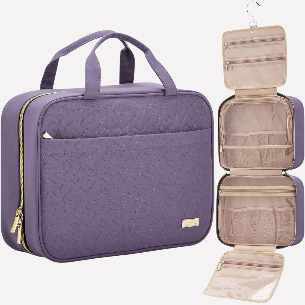 Travel Toiletry Bag with Hanging Hook
