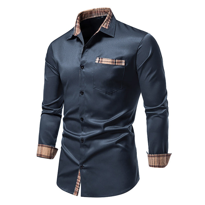 Refined Plaid Detail Shirt