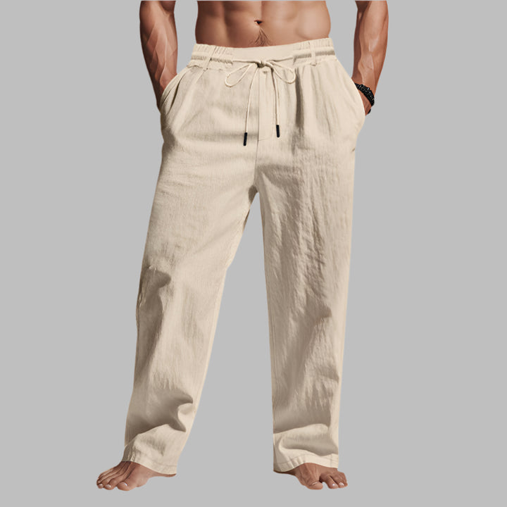 Men's Relaxed Fit Pants with Adjustable Drawstring Waistband