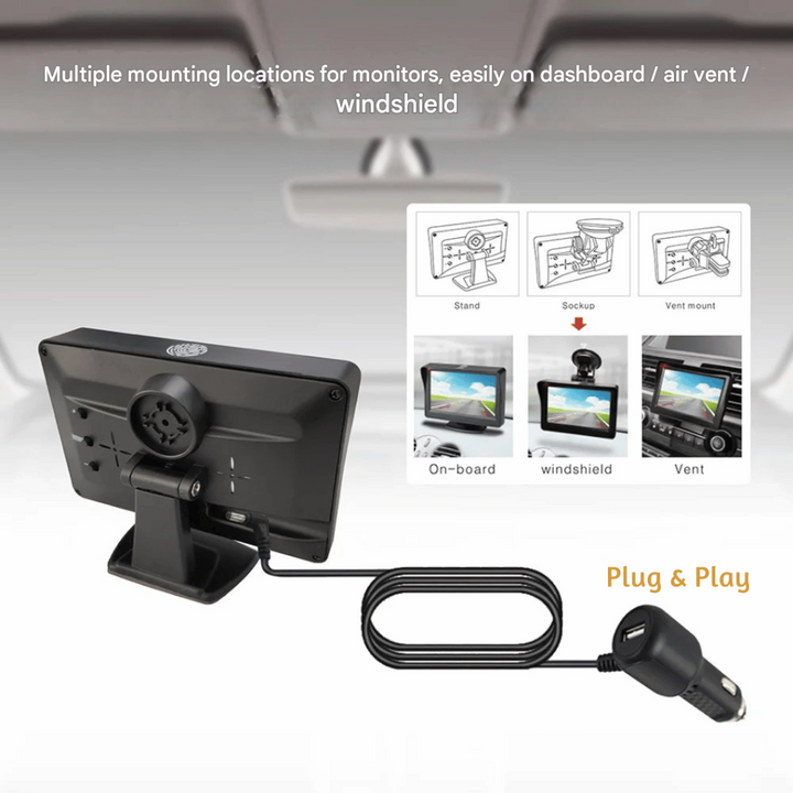 Solar-Powered HD Rear-View Camera