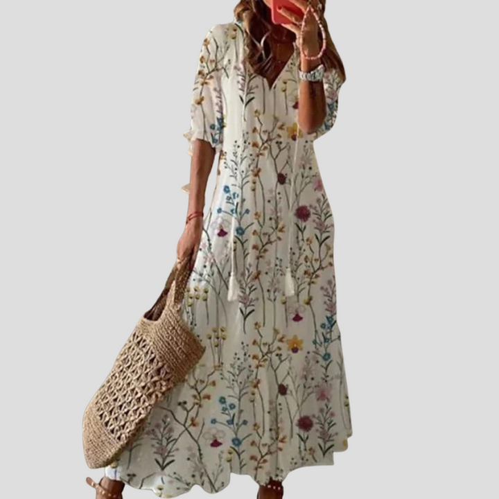 Soft Petal Maxi Dress