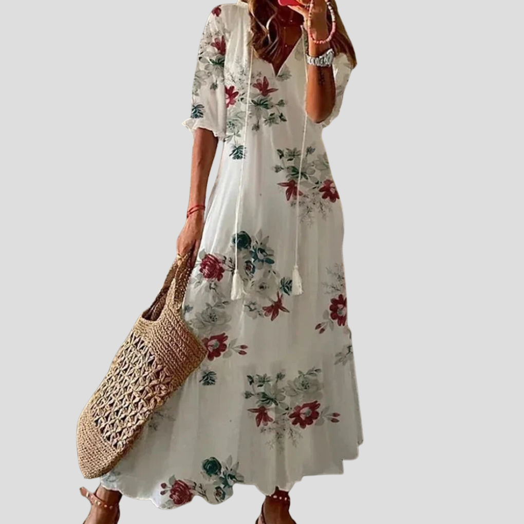 Soft Petal Maxi Dress