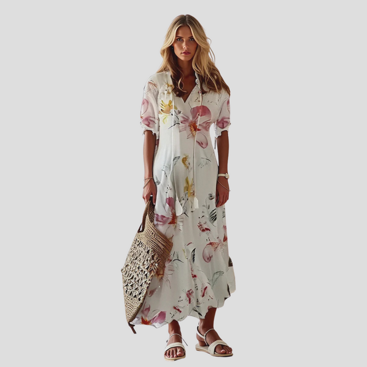 Soft Petal Maxi Dress