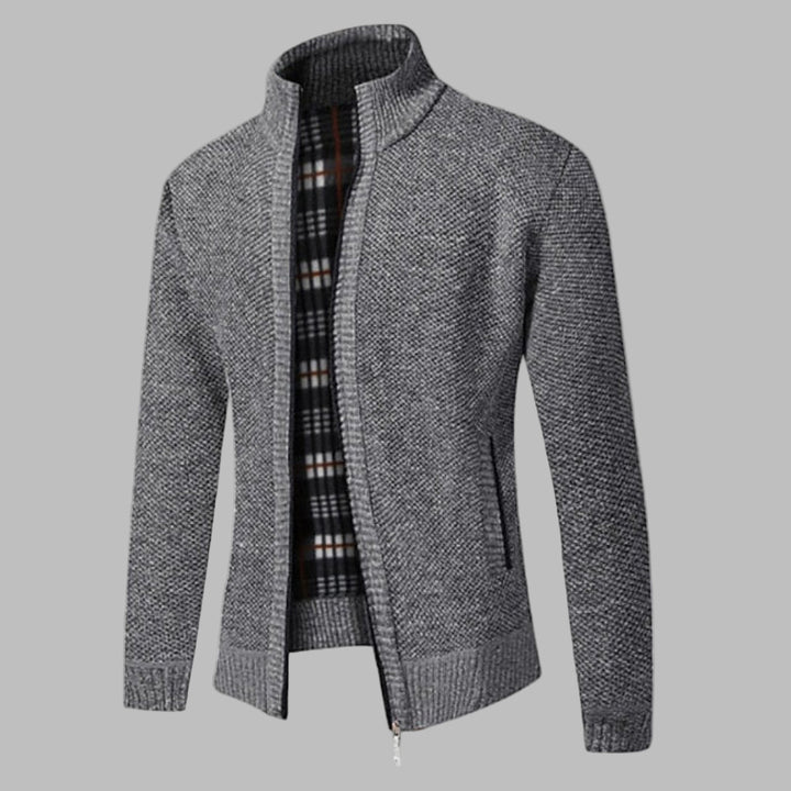 Stylish Zipper Knit Sweater for Men
