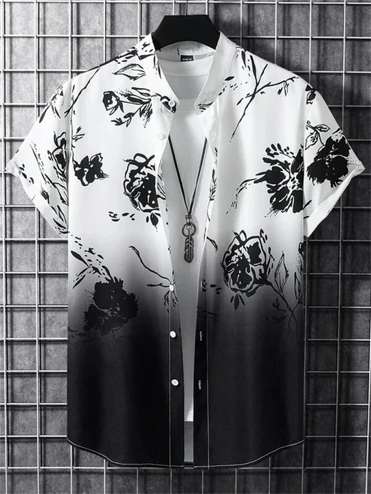3D Flower Print Hawaiian Shirt Vibrant Style for Laid-Back Days