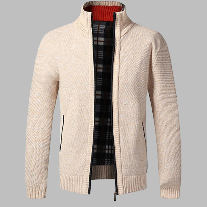 Stylish Zipper Knit Sweater for Men