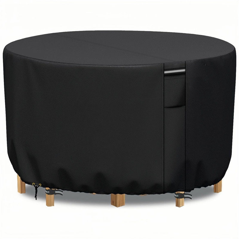 Heavy-Duty Round Outdoor Furniture Cover with Air Vent