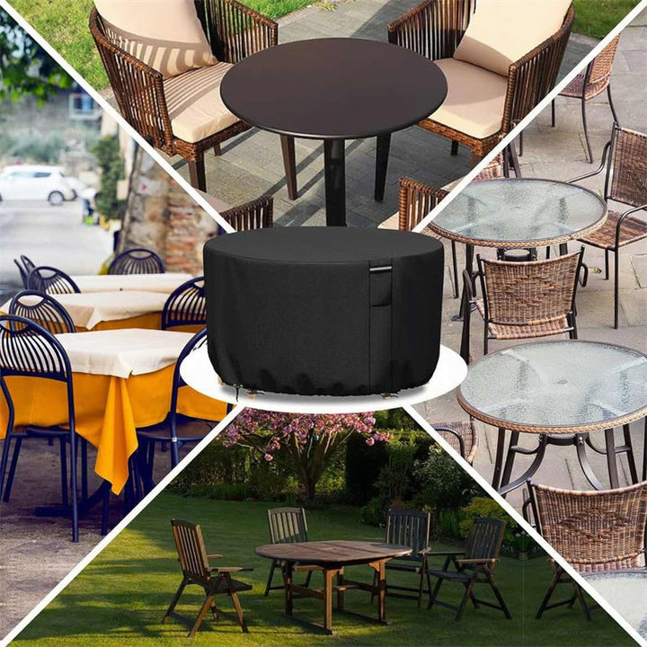 Heavy-Duty Round Outdoor Furniture Cover with Air Vent