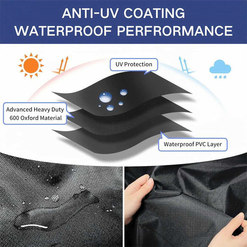Heavy-Duty Round Outdoor Furniture Cover with Air Vent