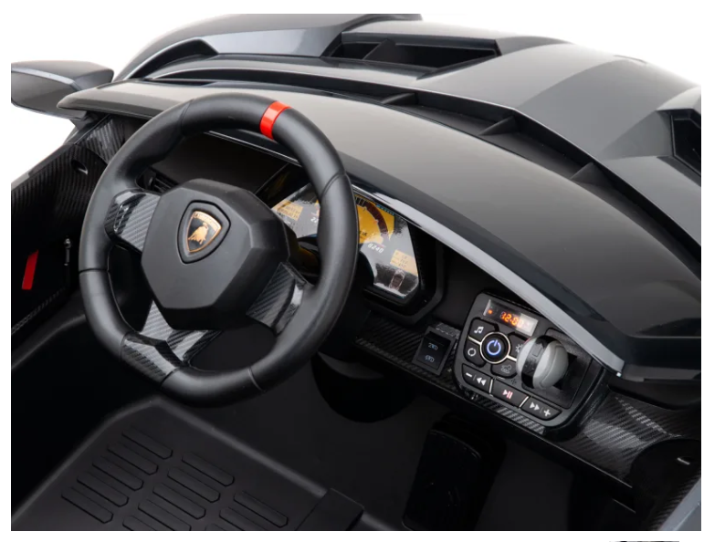 12V 2-Seater Electric Ride-On Car – Metallic Grey