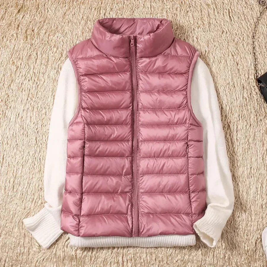 Wind-resistant Women's Bodywarmer with Zipper