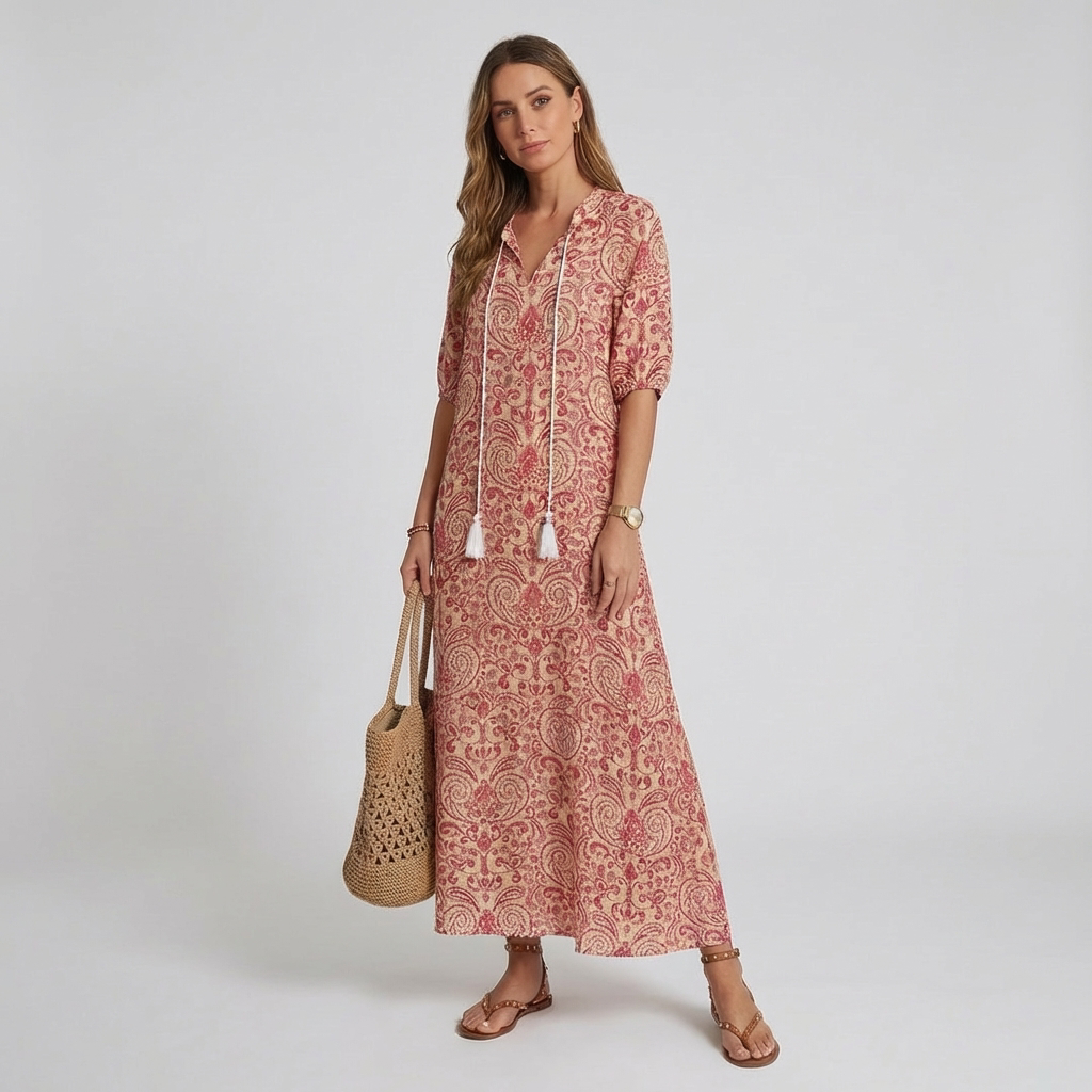 Soft Petal Maxi Dress