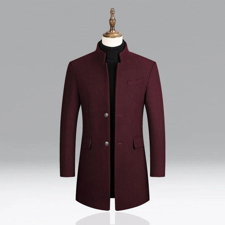 Men’s Elegant Wool-like Classic Coat Timeless Formal Layer
